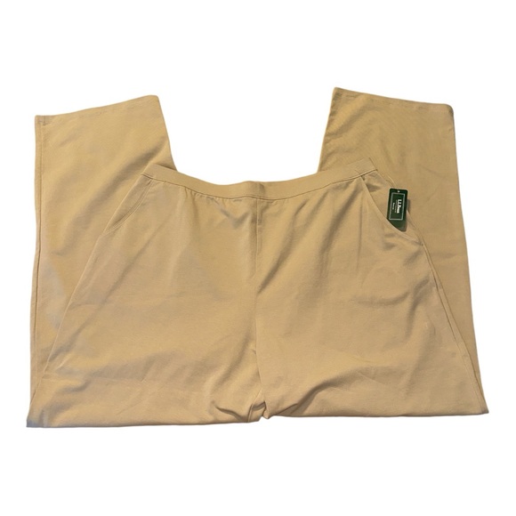 LL Bean Perfect Fit Pants Straight Leg Beige Color Ledge Women’s Size 1X NWOT - Picture 2 of 7